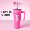 imageMINISO Barbie Collection Steel Cup with Handle and Straw 1600mL  Stylish and Sustainable Drinkware for Barbie EnthusiastsPink Barbie