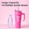 imageMINISO Barbie Collection Steel Cup with Handle and Straw 1600mL  Stylish and Sustainable Drinkware for Barbie EnthusiastsPink Barbie