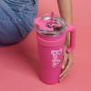 imageMINISO Barbie Collection Steel Cup with Handle and Straw 1600mL  Stylish and Sustainable Drinkware for Barbie EnthusiastsPink Barbie