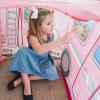imageSunny Days Entertainment Barbie Dream Camper Pop Up Play Tent Pink Indoor Playhouse for Kids Gift for Girls