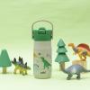 imageZak Designs Barbie Harmony Water Bottle for Travel or At Home 20oz Stainless Steel is LeakProof When Closed and Vacuum Insulated with Straw Lid and Carry Handle PinkDinosaur