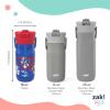 imageZak Designs Barbie Harmony Water Bottle for Travel or At Home 20oz Stainless Steel is LeakProof When Closed and Vacuum Insulated with Straw Lid and Carry Handle PinkSonic the Hedgehog