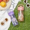 imageZak Designs Barbie Harmony Water Bottle for Travel or At Home 20oz Stainless Steel is LeakProof When Closed and Vacuum Insulated with Straw Lid and Carry Handle PinkDisney Princess