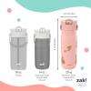 imageZak Designs Barbie Harmony Water Bottle for Travel or At Home 20oz Stainless Steel is LeakProof When Closed and Vacuum Insulated with Straw Lid and Carry Handle PinkDisney Princess Ariel  Aurora  Belle  Cinderella  Jasmine  Moana  Rapunzel  Tiana
