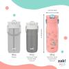 imageZak Designs Barbie Harmony Water Bottle for Travel or At Home 20oz Stainless Steel is LeakProof When Closed and Vacuum Insulated with Straw Lid and Carry Handle PinkDisneys Stitch