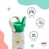 imageZak Designs Barbie Harmony Water Bottle for Travel or At Home 20oz Stainless Steel is LeakProof When Closed and Vacuum Insulated with Straw Lid and Carry Handle PinkDinosaur
