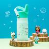 imageZak Designs Barbie Harmony Water Bottle for Travel or At Home 20oz Stainless Steel is LeakProof When Closed and Vacuum Insulated with Straw Lid and Carry Handle PinkGabbys Dollhouse