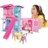 imageBarbie Chelsea Toy Dollhouse with 15 Accessories PopUp House Expands to 17 x 13 inches with 5 Play Areas ampamp Slide Includes Small Doll ampamp Pet Dog