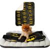 imageFranco Pet Barbie Super Soft Cozy Waterproof SherpaBacked Blanket Throw for Medium Dogs CouchBedCar 40x50 Officially Licensed ProductBatman