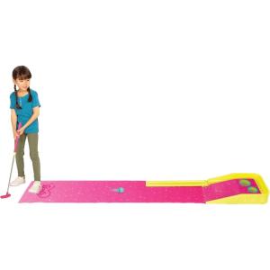 imageBarbie Kids Golf Game  Putt Putt Golf Set with Putting Mat Adjustable Putter and 1 Golf Ball  Indoor ampamp Outdoor Mini Golf Toy for Girls Backyard Park or Home Play Ages 6