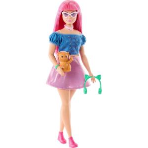 imageBarbie Mysteries Beach Detectives Daisy Doll Wearing Signature Removeable Outfit with Storytelling Accessories Including Pet Kitten