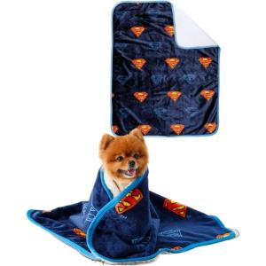 imageFranco Pet Barbie Super Soft Cozy Waterproof SherpaBacked Blanket Throw for Medium Dogs CouchBedCar 40x50 Officially Licensed ProductSuperman