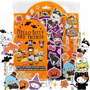 imageHorizon Group USA Barbie Puffy Sticker Playset 75 Reusable Stickers 2Sided Beach Play Scene TravelFriendly Ages 3Hello Kitty Halloween