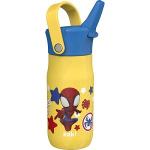 imageZak Designs Barbie Harmony Water Bottle for Travel or At Home 20oz Stainless Steel is LeakProof When Closed and Vacuum Insulated with Straw Lid and Carry Handle PinkSpiderman