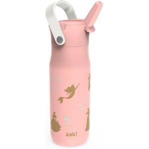 imageZak Designs Barbie Harmony Water Bottle for Travel or At Home 20oz Stainless Steel is LeakProof When Closed and Vacuum Insulated with Straw Lid and Carry Handle PinkDisney Princess Ariel  Aurora  Belle  Cinderella  Jasmine  Moana  Rapunzel  Tiana