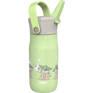 imageZak Designs Barbie Harmony Water Bottle for Travel or At Home 20oz Stainless Steel is LeakProof When Closed and Vacuum Insulated with Straw Lid and Carry Handle PinkBaby Yoda Grogu