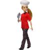 imageBarbie Chef Doll Petite Dressed in ChefInspired Coat with Frying Pan Chefs Hat and Blonde Hair Gift for 3 to 7 Year Olds