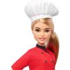 imageBarbie Chef Doll Petite Dressed in ChefInspired Coat with Frying Pan Chefs Hat and Blonde Hair Gift for 3 to 7 Year Olds