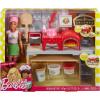 imageBarbieCareers Playset Blonde Pizza Chef Doll with Toy Oven ampamp Counter with Sliding Conveyer Belt Molds 3 Dough Colors ampamp Accessories