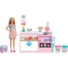 imageBarbie Careers Playset Cake Decorating with Blonde Baker Doll Baking Island with Oven Molding Dough ampamp Toy CakeMaking Pieces