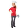 imageBarbie Chef Doll Petite Dressed in ChefInspired Coat with Frying Pan Chefs Hat and Blonde Hair Gift for 3 to 7 Year Olds