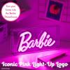 imagePaladone Barbie Logo LED Neon Pink Sign Officially Licensed Barbie Merchandise and Room Decor