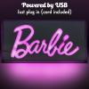 imagePaladone Barbie Logo LED Neon Pink Sign Officially Licensed Barbie Merchandise and Room Decor