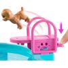 imageBarbie Dream Pool Playset with 6 Play Areas Including Slide ampamp Bubbling Hot Tub Plus 20 Accessories Like Pet Floaties ampamp More