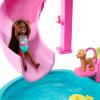imageBarbie Dream Pool Playset with 6 Play Areas Including Slide ampamp Bubbling Hot Tub Plus 20 Accessories Like Pet Floaties ampamp More