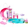 imageBarbie Dream Pool Playset with 6 Play Areas Including Slide ampamp Bubbling Hot Tub Plus 20 Accessories Like Pet Floaties ampamp More