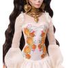 imageBarbie Signature Doll Da De Muertos 2025 Collectible in Ruffled Cream Gown Trimmed with Marigolds and Ribbon Flower Crown and Calavera Face Paint