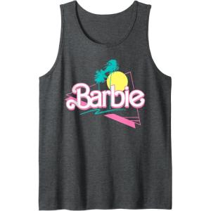 imageBarbie 90s Retro Logo Tank TopDark Heather Grey