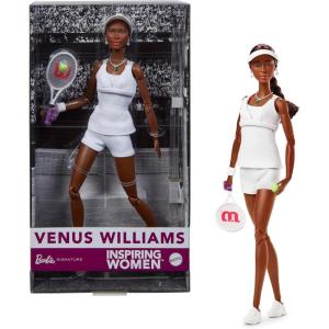 imageBarbie Inspiring Women Series Venus Williams Fashion Doll with Signature Tennis Uniform and Racket Includes Displayable Packaging