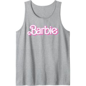 imageBarbie Logo Bright White Tank TopHeather Grey