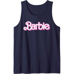 imageBarbie Logo Bright White Tank TopNavy Blue