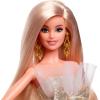 imageBarbie Signature 2025 Holiday Blonde Fashion Doll Wearing Silver ampamp Gold Gown Seasonal Collector in Displayable Packaging ampamp StandBlonde