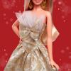 imageBarbie Signature 2025 Holiday Blonde Fashion Doll Wearing Silver ampamp Gold Gown Seasonal Collector in Displayable Packaging ampamp StandBlonde