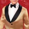 imageBarbie Signature 2025 Holiday Dark Brown Hair Ken Collectible Fashion Doll Wearing Full Suit with Golden Jacket in Displayable Packaging ampamp Doll StandBlonde