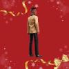 imageBarbie Signature 2025 Holiday Dark Brown Hair Ken Collectible Fashion Doll Wearing Full Suit with Golden Jacket in Displayable Packaging ampamp Doll StandDark Brunette