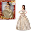 imageBarbie Signature 2025 Holiday Blonde Fashion Doll Wearing Silver ampamp Gold Gown Seasonal Collector in Displayable Packaging ampamp StandBrown Pony Tail