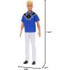 imageBarbie Fashionistas Ken Doll 226 Wearing a Removable Western Shirt Pants ampamp Boots Blonde Fashion Doll 65th Anniversary Collectible