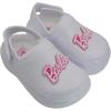 imageBarbie Toddler Girls Faux Fur Lined Clogs with Adjustable Strap  Comfortable Cozy and Stylish SlipOn ShoesBarbie White Glitter