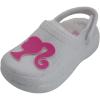 imageBarbie Toddler Girls Faux Fur Lined Clogs with Adjustable Strap  Comfortable Cozy and Stylish SlipOn ShoesWhite Glitter