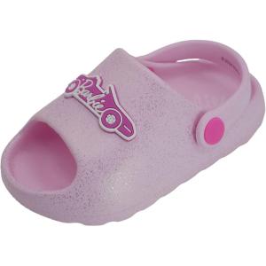 imageBarbie Toddler Girls Cloud Slides  Cute ampamp Comfy SlipOn Sandals for Summer Pool or BeachBarbie Light Pink Glitter