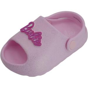 imageBarbie Toddler Girls Cloud Slides  Cute ampamp Comfy SlipOn Sandals for Summer Pool or BeachLight Pink Glitter