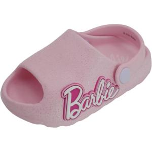 imageBarbie Toddler Girls Cloud Slides  Cute ampamp Comfy SlipOn Sandals for Summer Pool or BeachPink and Lilac