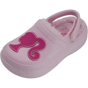 imageBarbie Toddler Girls Faux Fur Lined Clogs with Adjustable Strap  Comfortable Cozy and Stylish SlipOn ShoesLight Pink