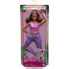 imageBarbie Made To Move Fashion Doll Brunette With Curvy Body Removable Top ampamp Pants 22 Bendable Joints Purple