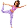 imageBarbie Made To Move Fashion Doll Brunette With Curvy Body Removable Top ampamp Pants 22 Bendable Joints Purple