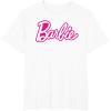 imageBarbie Current Pink and White Script Logo TShirtWhite